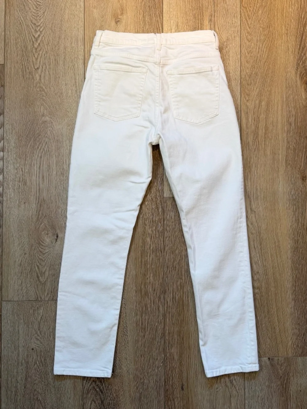 Everlane High Rise Straight Leg Jeans Ecru 27 Reg EUC